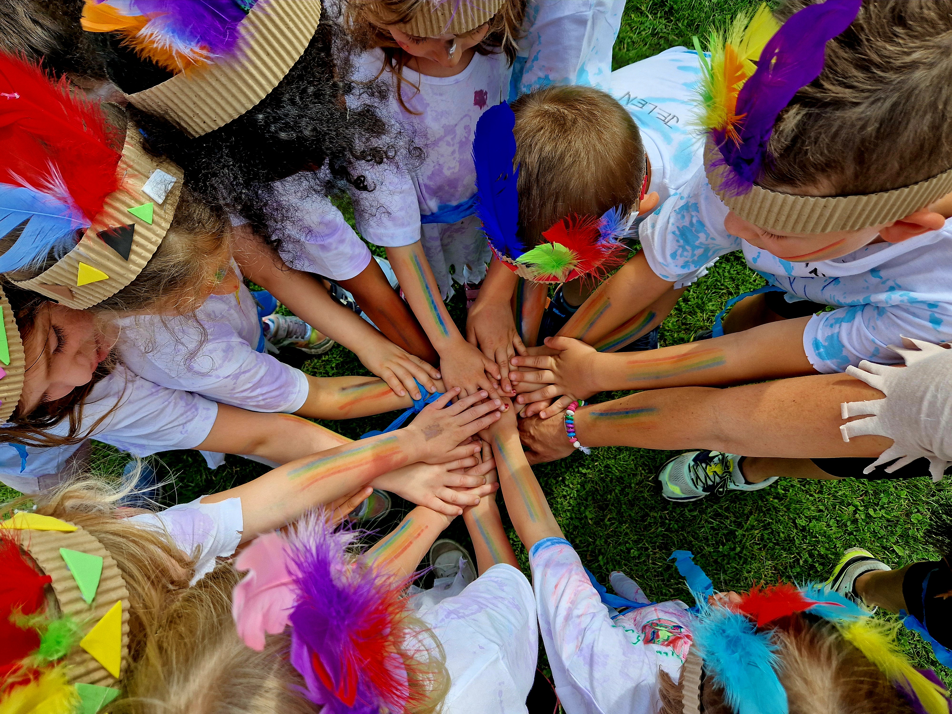 Children playing and learning